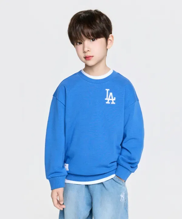 Свитшот с логотипом, SPORTIVE BASIC, Mlb Kids, кобальтово-синий