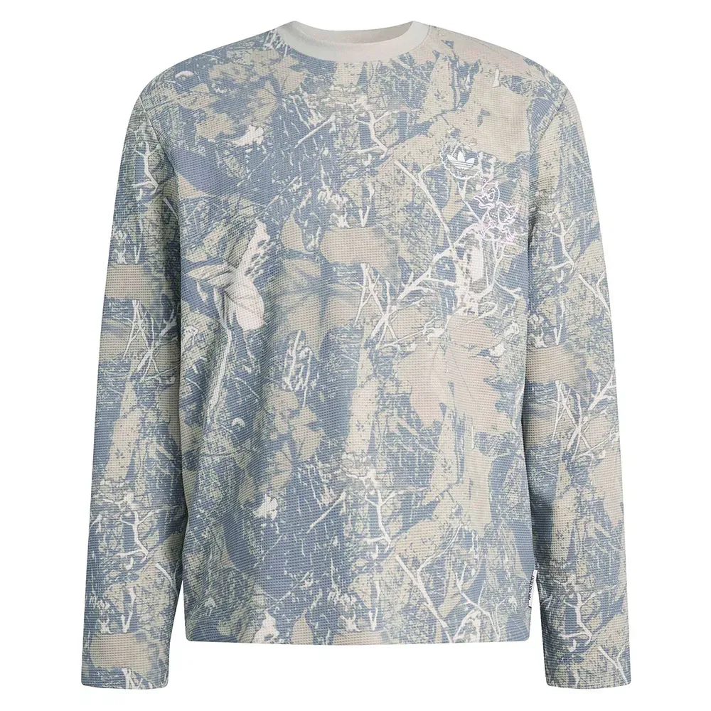 Футболка с длинным рукавом Camo Waffle Adidas Originals, серый — фото 3
