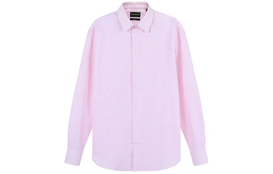 Мужская рубашка с коротким рукавом SS23 Light Pink EMPORIO ARMANI