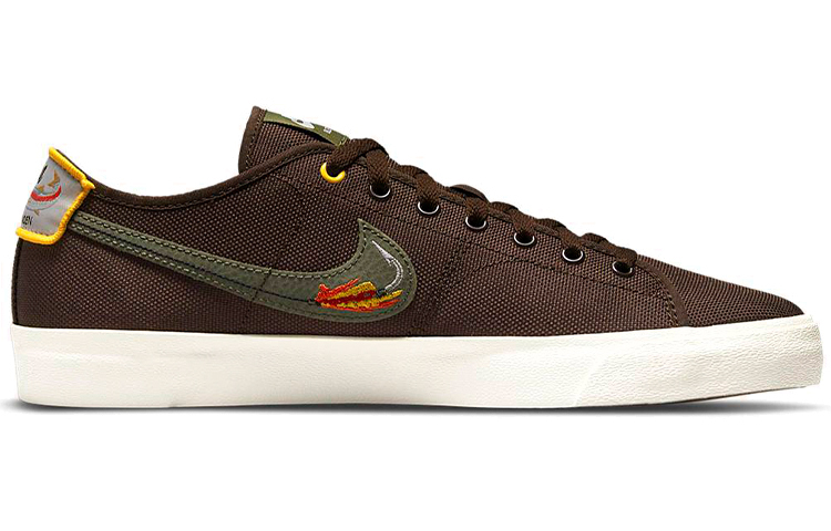 Кроссовки Nike Sb Blazer Court Daan Van Der Linden, коричневый /зеленый — фото 2