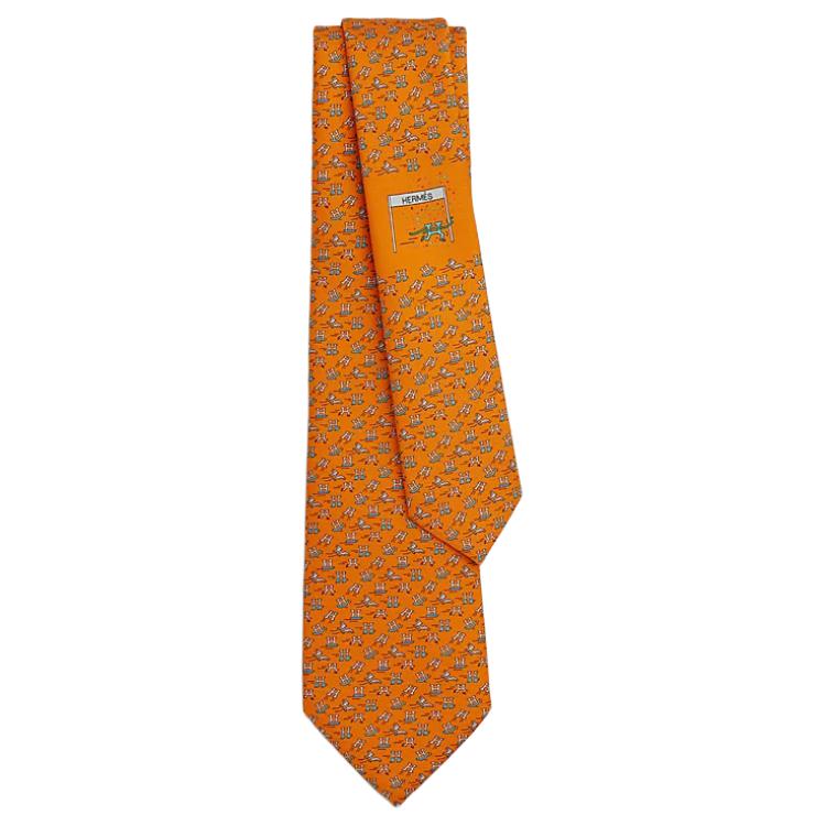 

HERMES Мужской галстук, Orange