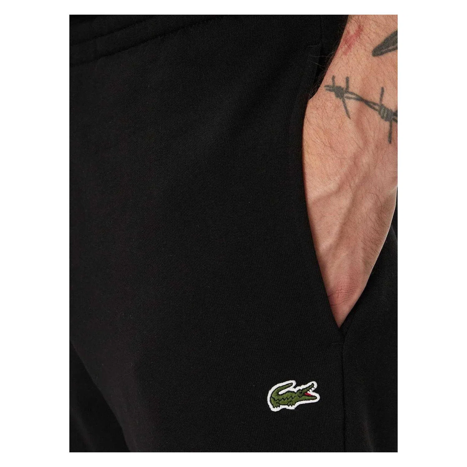 Мужские спортивные штаны с эластичным поясом Lacoste, Schwarz — фото 4