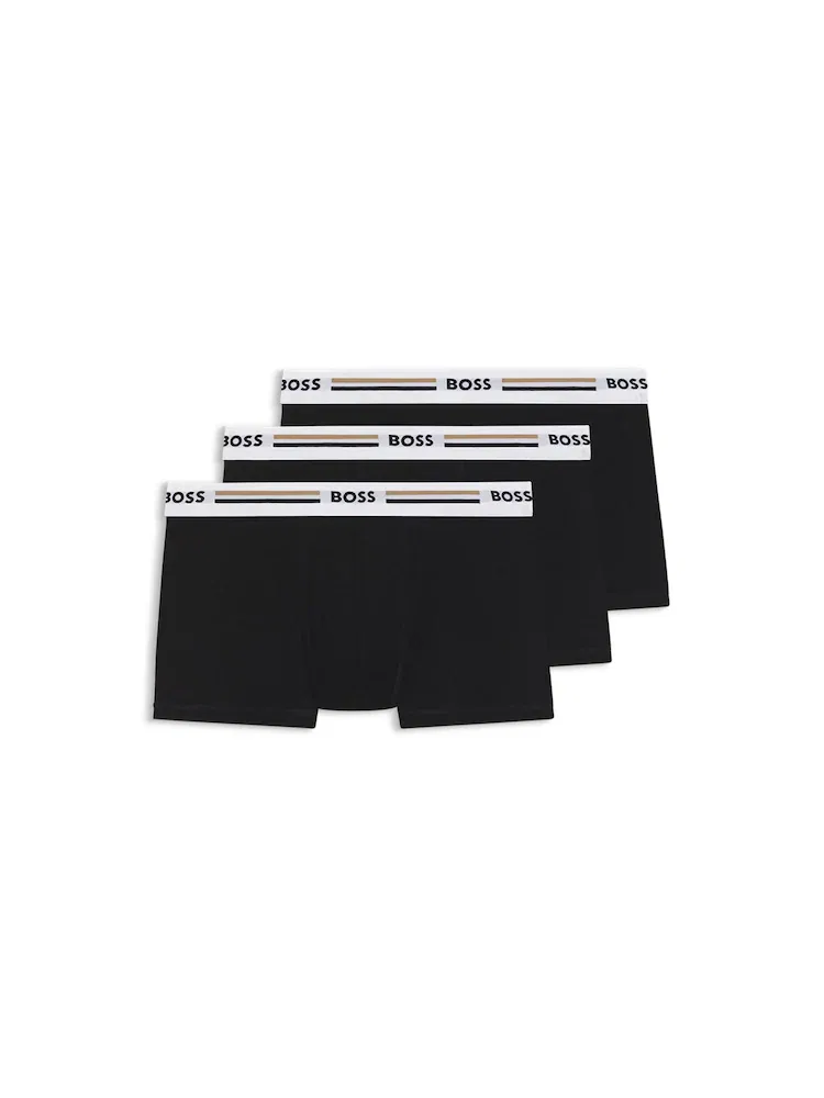 Трусы мужские Stretch 3PK Trunk BOSS, Black