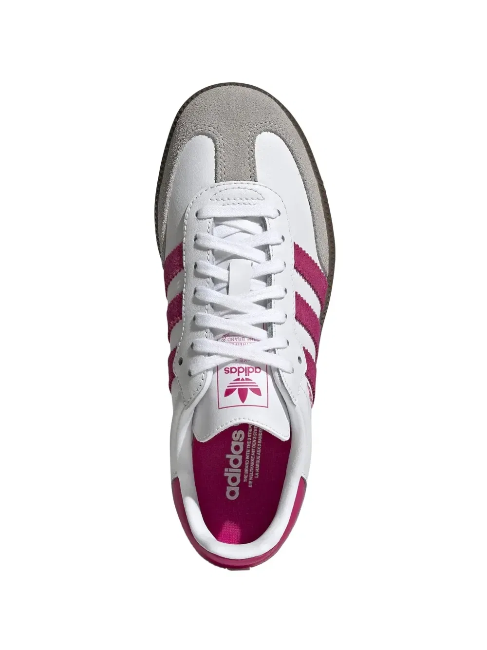 Кеды Samba из кожи со вставками Adidas Kids, белый — фото 4