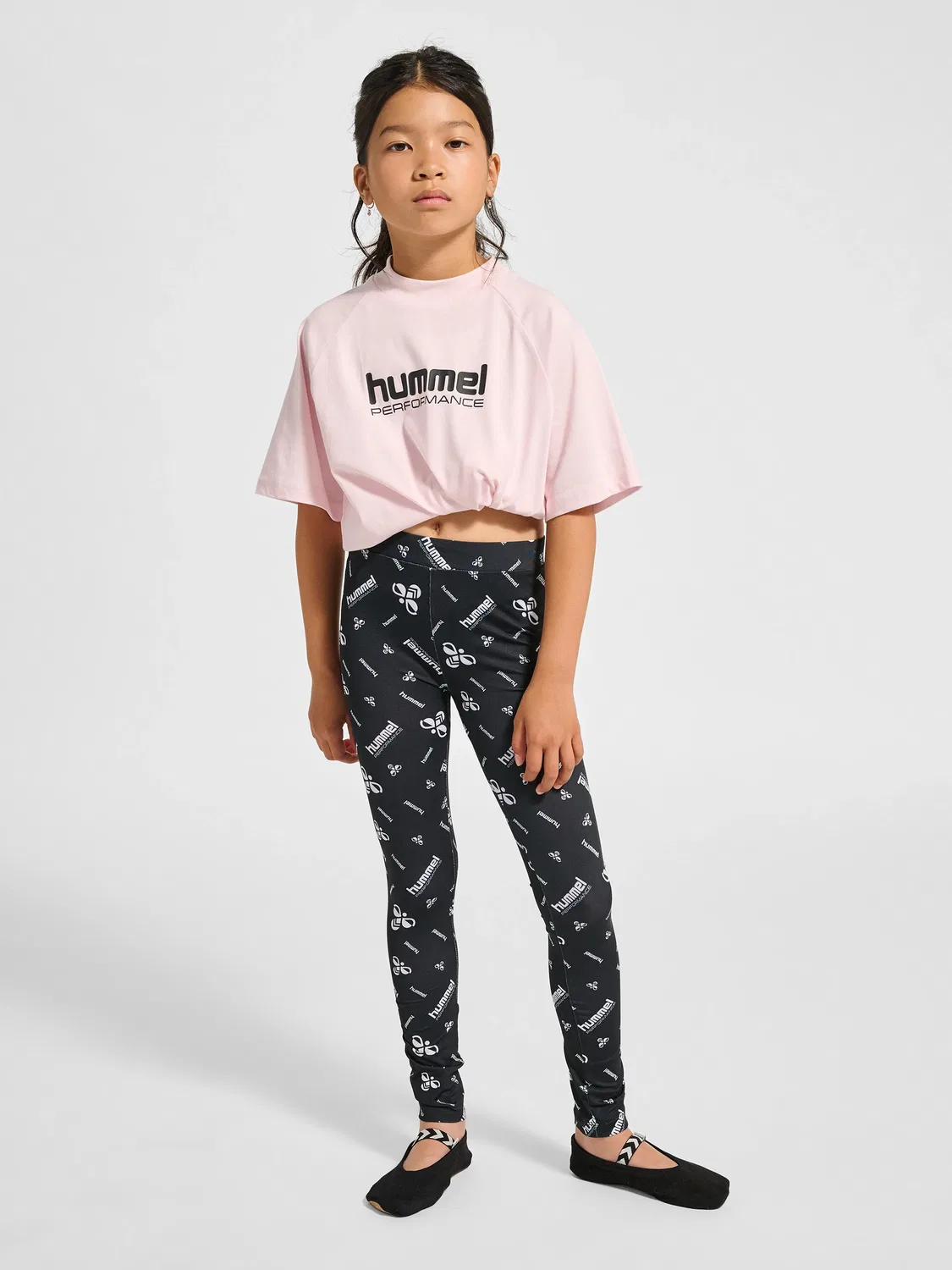 Леггинсы спортивные для девочки Hmljr Gym Hummel, черный — фото 3