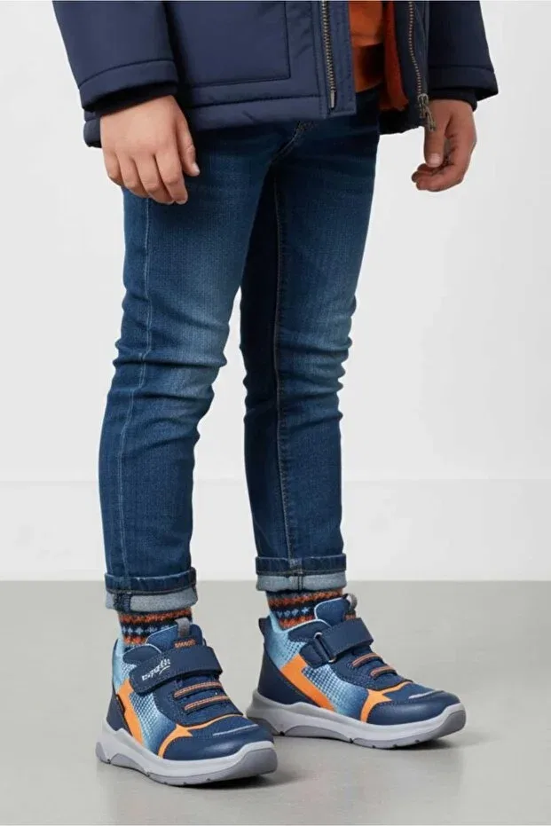 Детские ботинки для девочек водонепроницаемые Cooper waterproof Superfit, Navy Blue