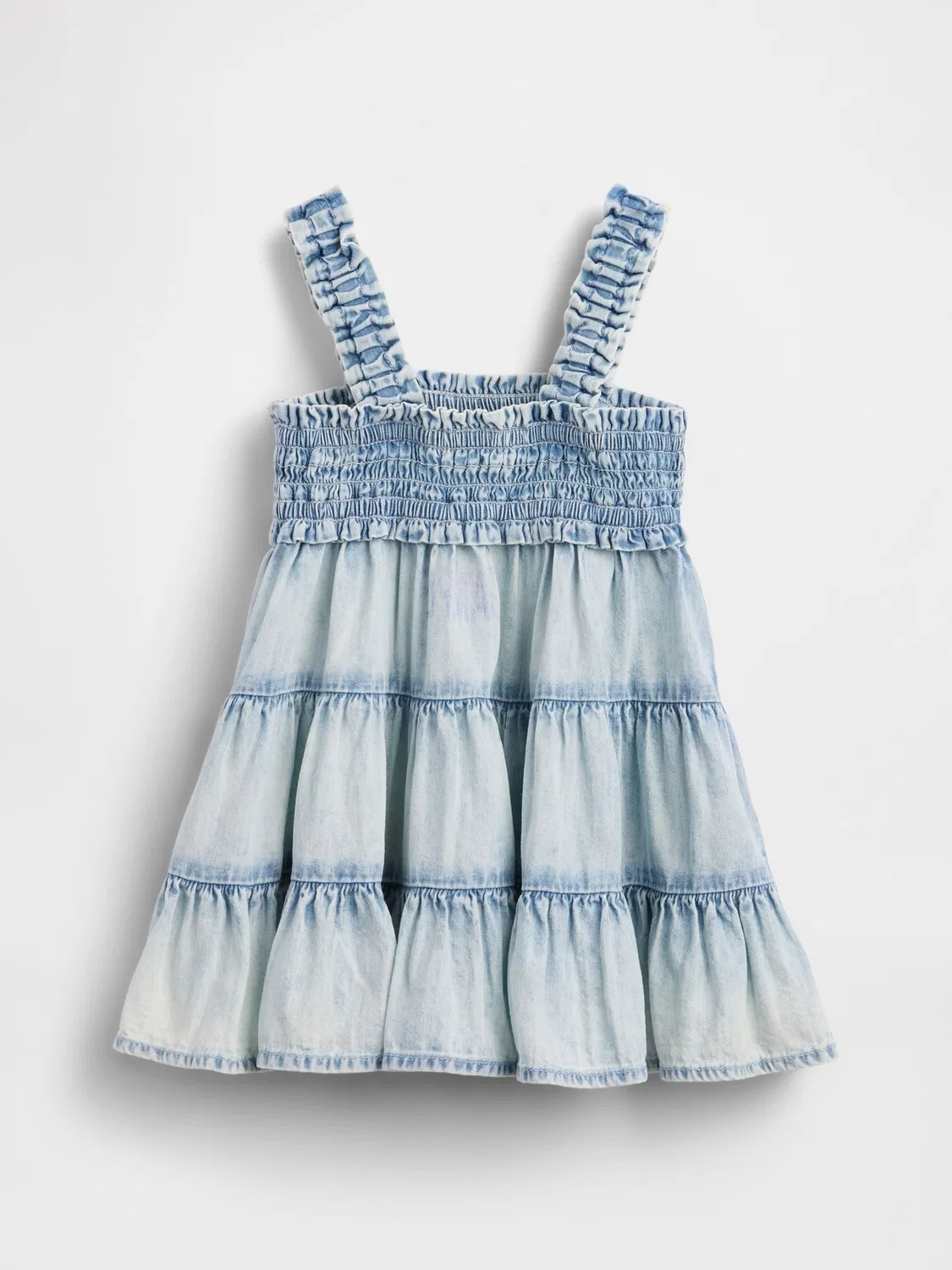 Платье джинсовое ярусное Gap Light Wash