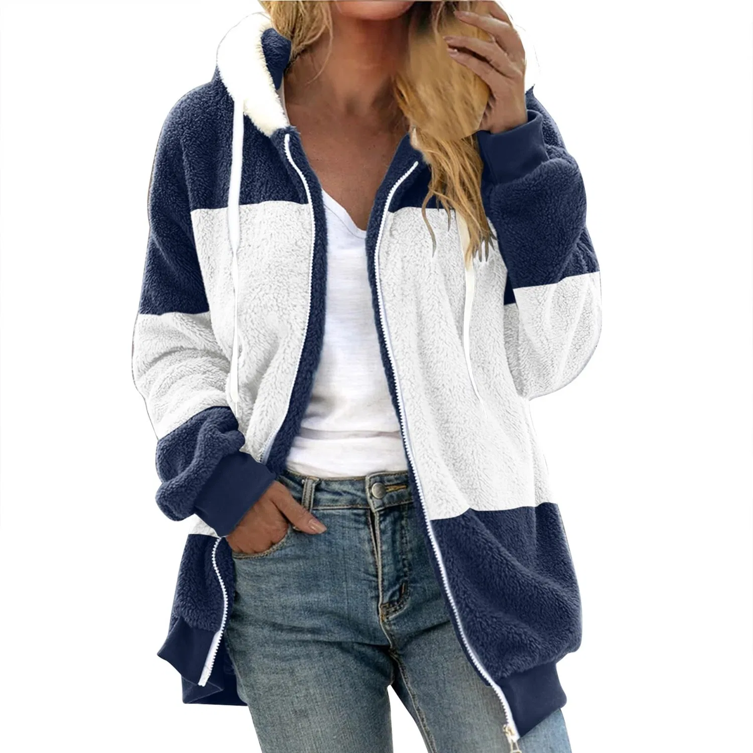 Женское длинное пальто-джемпер с принтом Ladies Soft Long Oversized Transition Jacket, A11