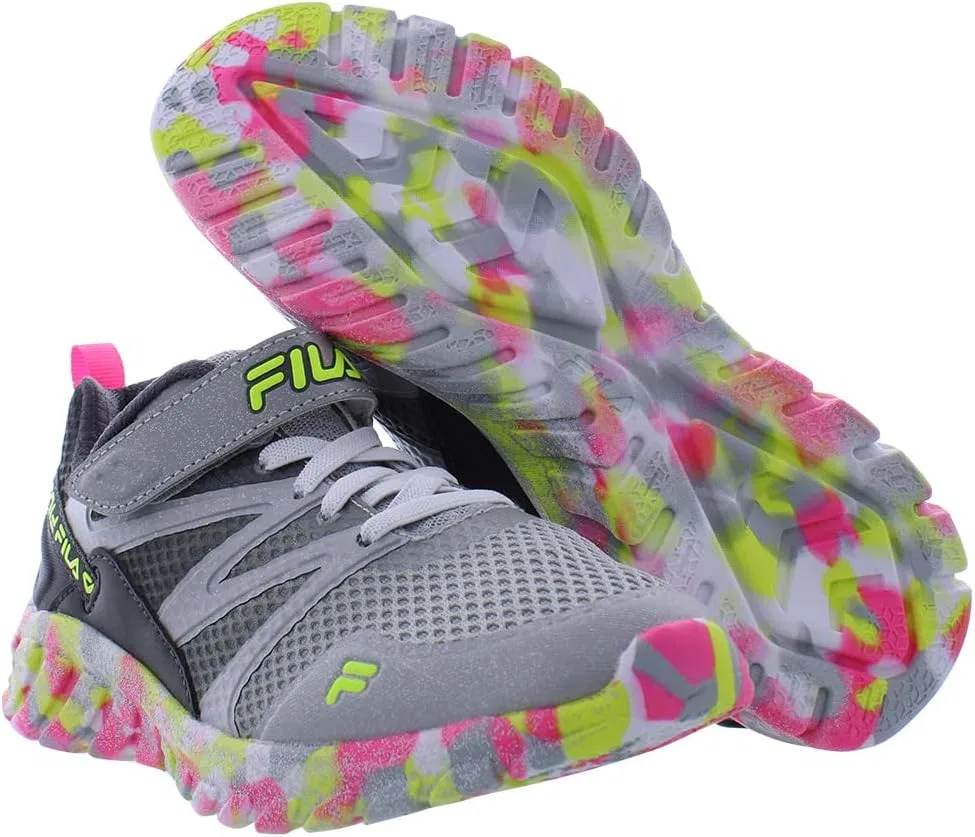 Детские кроссовки для девочек Cryptonic 7 Strap Mashup Fila, Grey/Cement Grey — фото 4