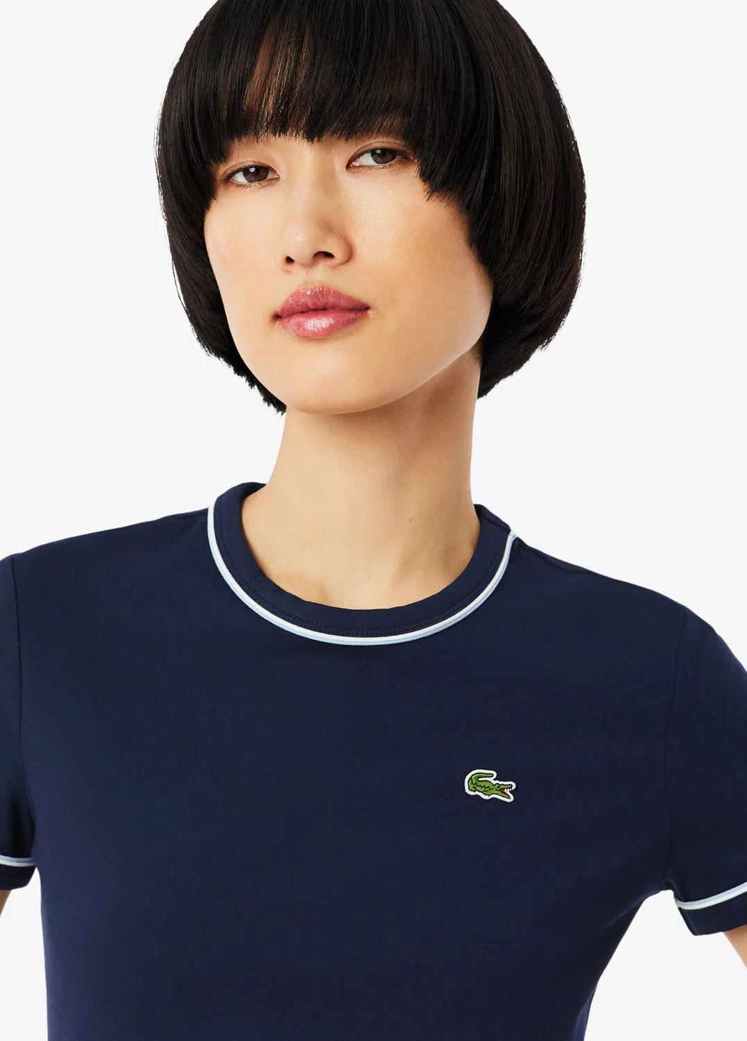 Футболка Lacoste Slim Fit, темно-синяя — фото 3