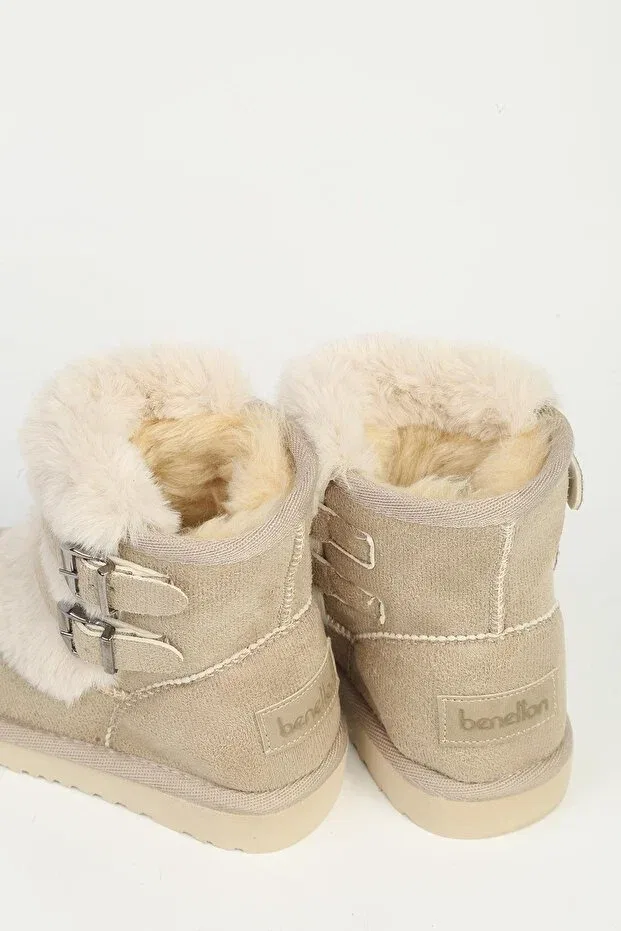 Детские ботинки для девочек без шнуровки Benetton, Beige — фото 4