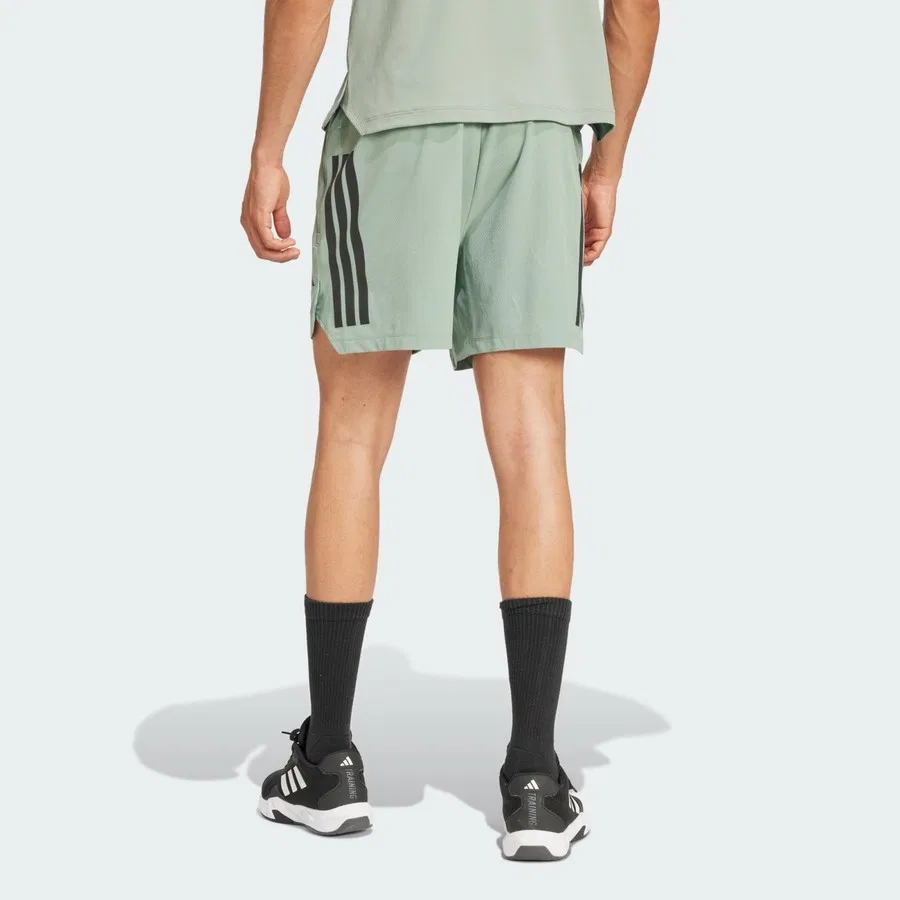 Шорты спортивные с принтом 3-Stripes Performance PrimeLift adidas, Зеленый — фото 2
