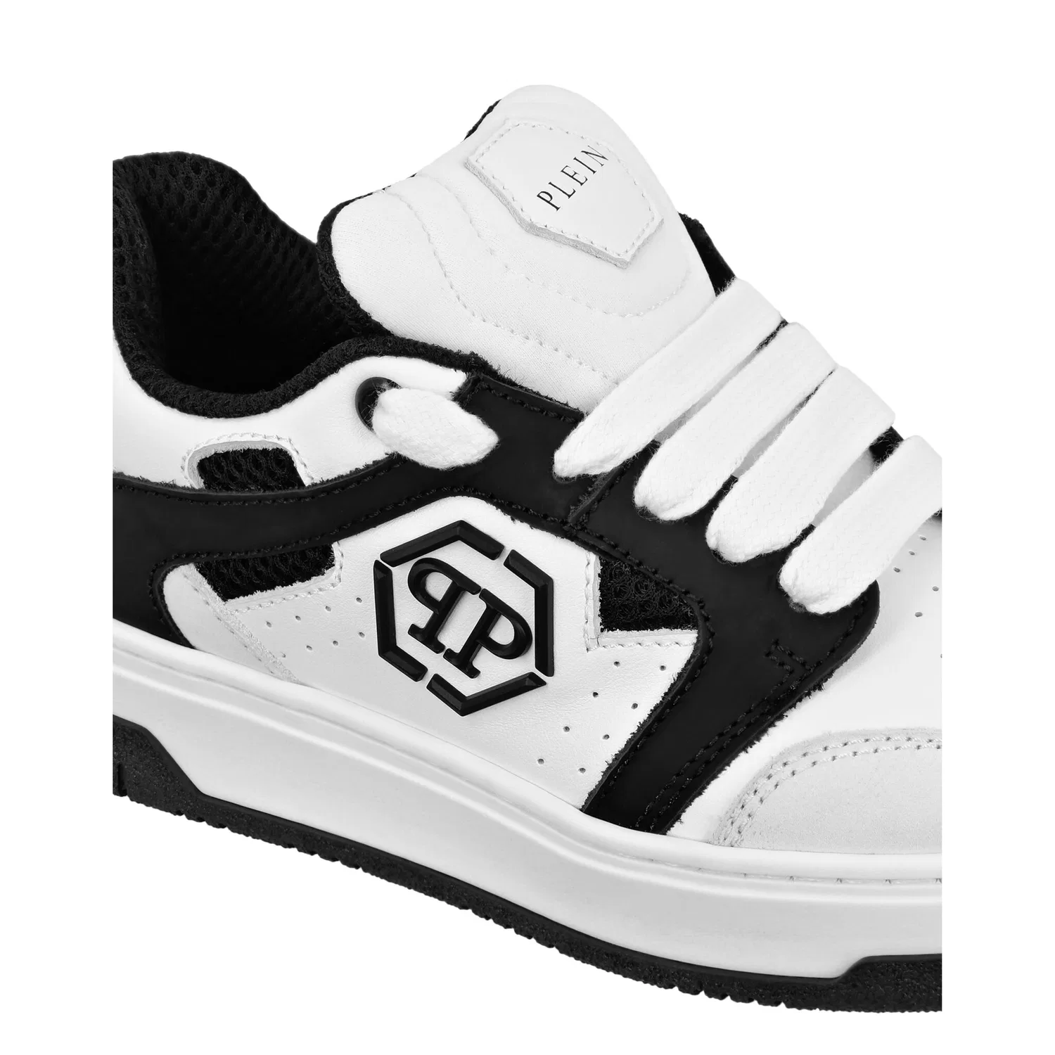 Детские кроссовки низкие Philipp Plein, White/Black — фото 2