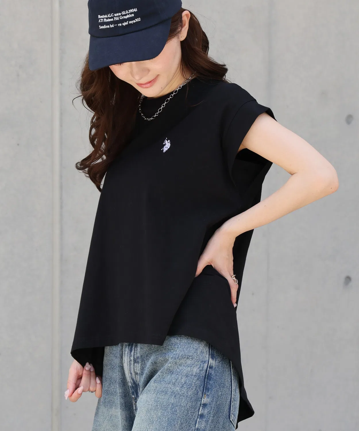 Женская футболка с длинным рукавомU.S. POLO ASSN., Черный — фото 3