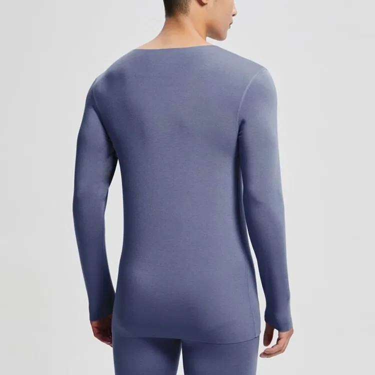 Мужская термобельевая футболка с длинным рукавом Calvin Klein, Lake Blue — фото 4
