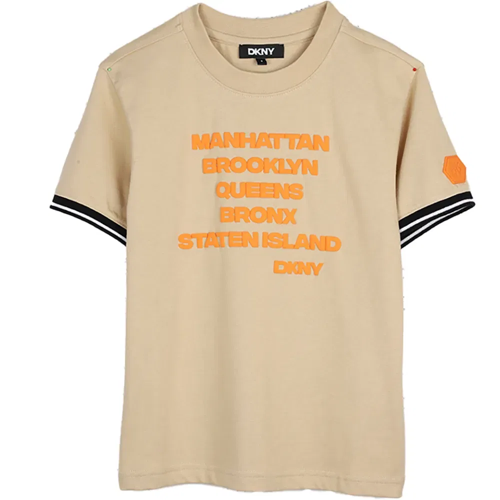 Футболка с коротким рукавом D62539 DKNY, бежевый