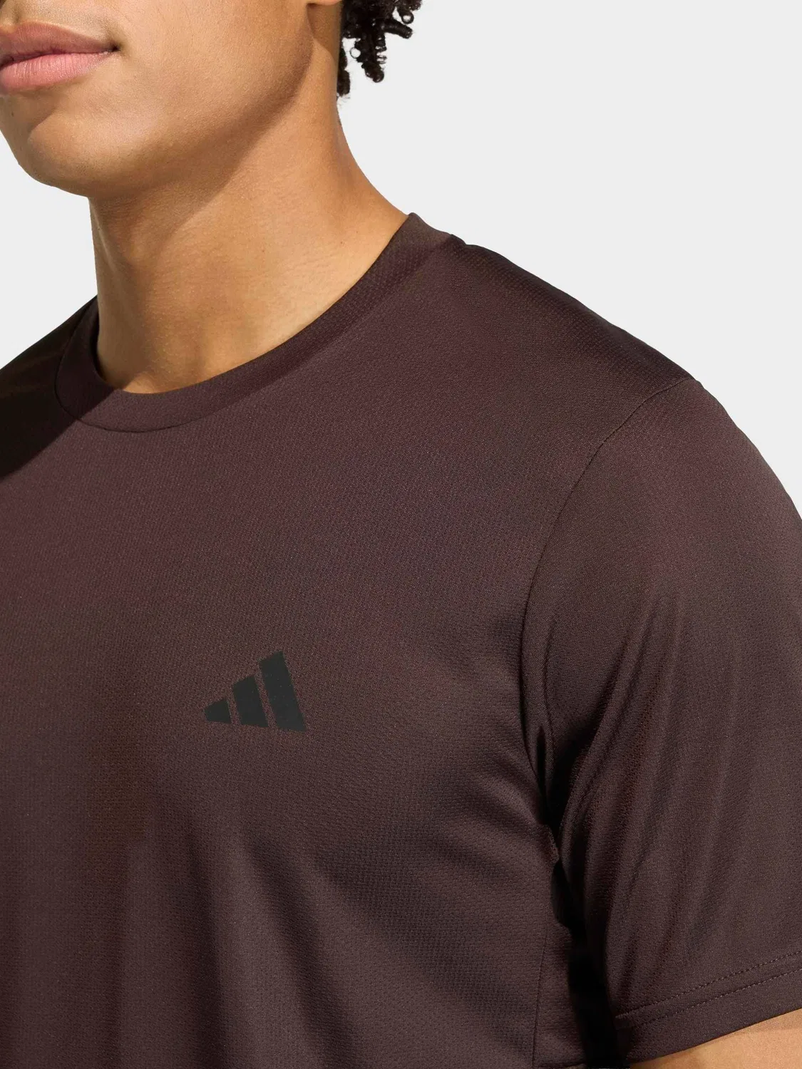 Футболка из полиэстера adidas Workout Essentials, коричневый — фото 4
