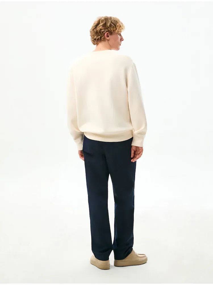 Свитер из хлопка с модалом TOMMY HILFIGER, Ivory — фото 3