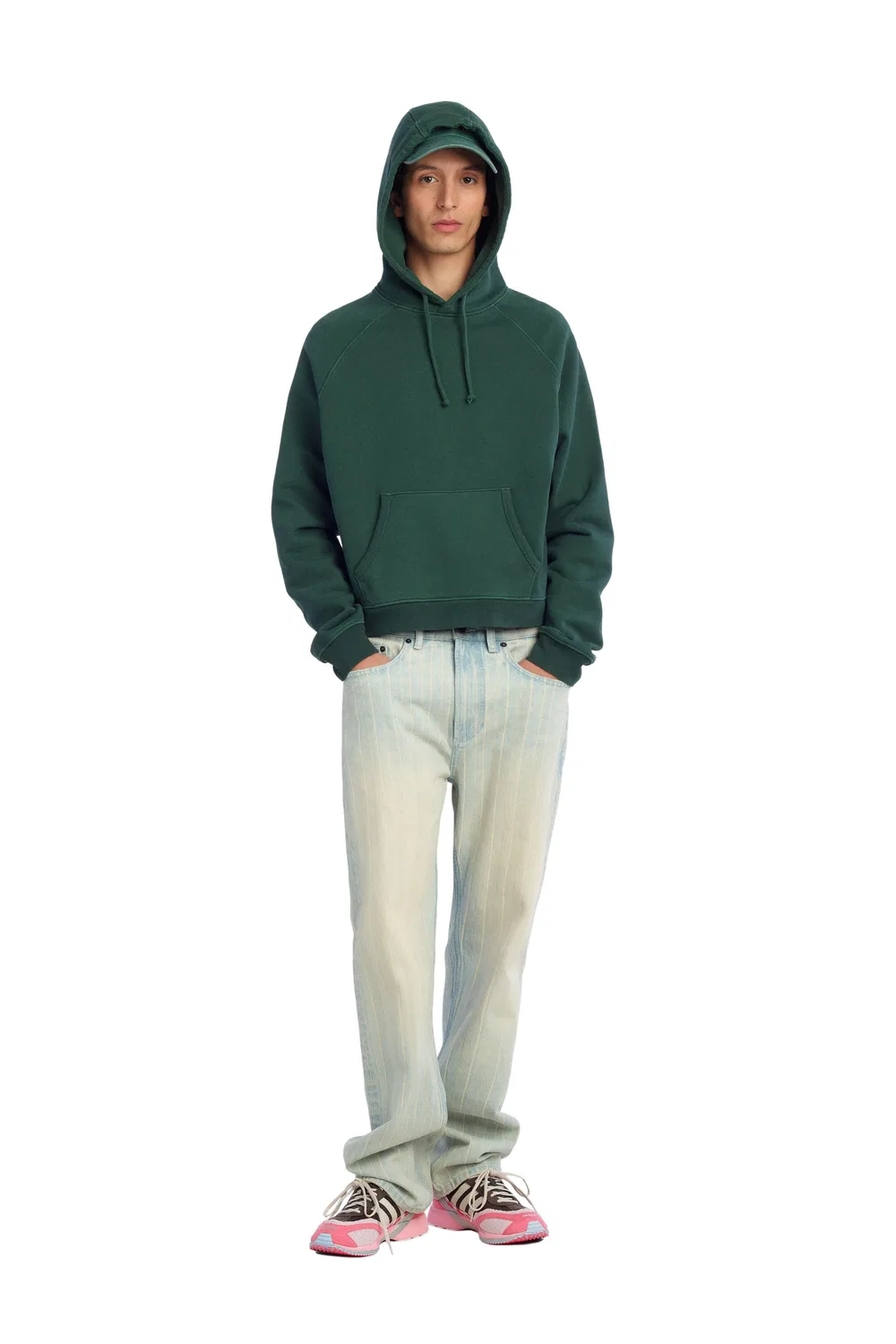Прямые джинсы с узором «елочка» ZARA, Light Blue