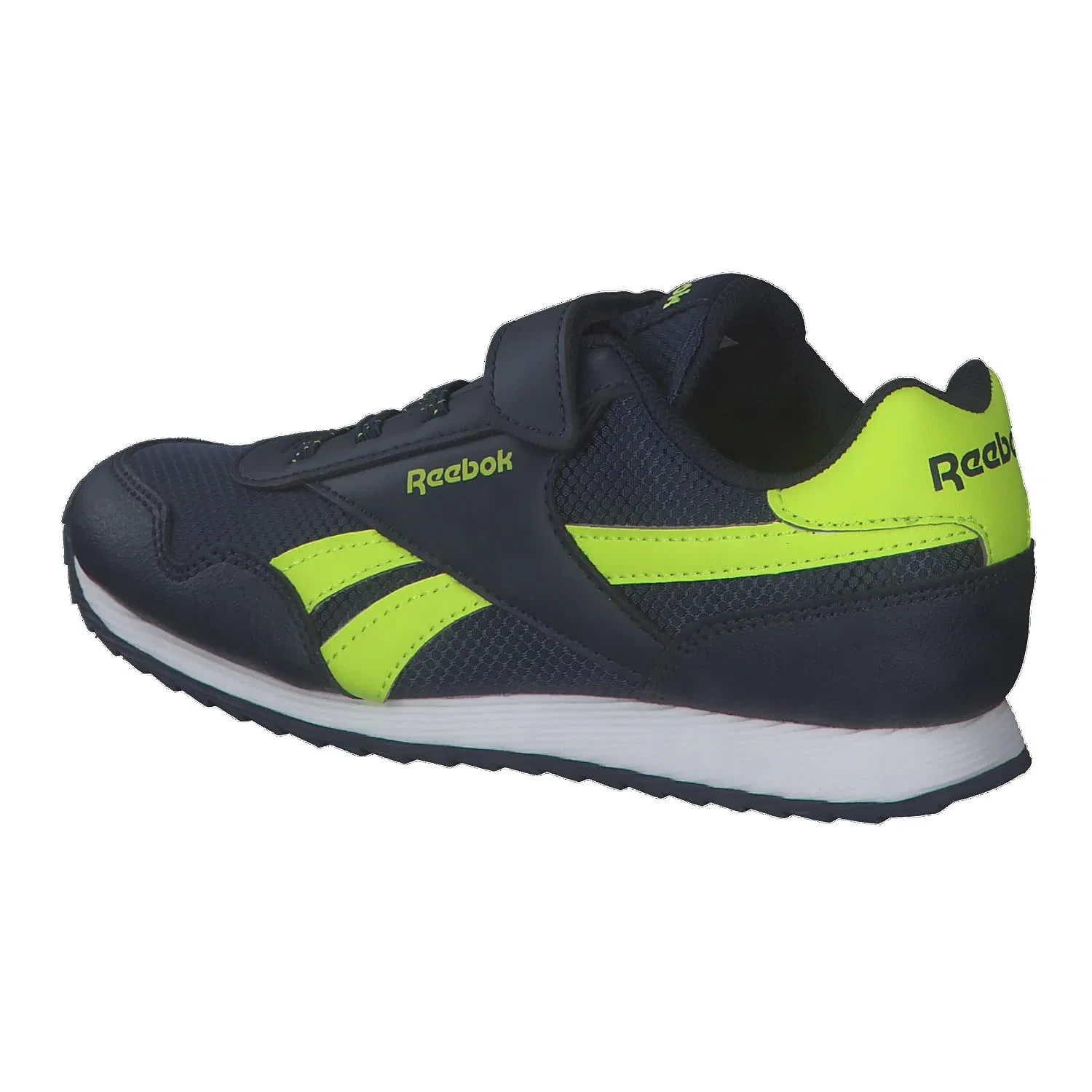 Детские кроссовки для мальчиков с липучкой Royal Cljog 3.0 1v Reebok, Vector Navy Vector Navy Acid Yellow — фото 3