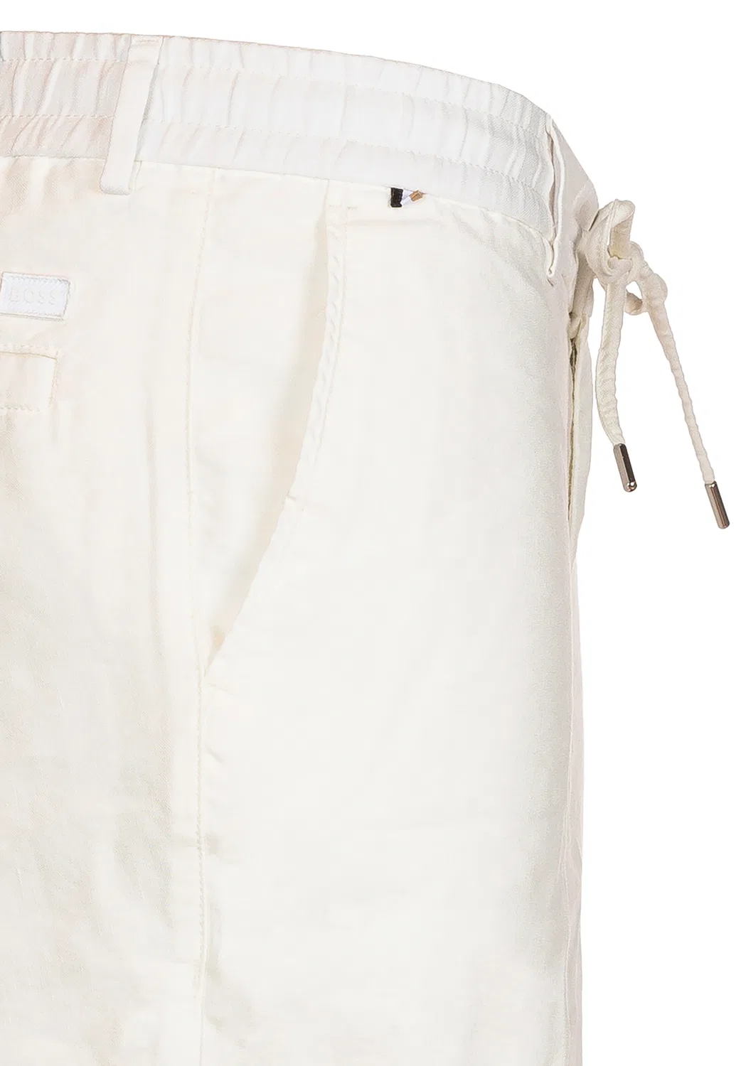 Шорты Boss Regular Pleated Pants H-Kane1-RDS белого цвета — фото 3