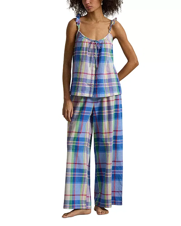Женский комплект пижамы с рюшами Polo Ralph Lauren, Madra Plaid