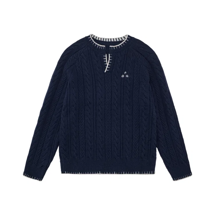 Детский свитер с V-образным вырезом FPA, Navy Blue