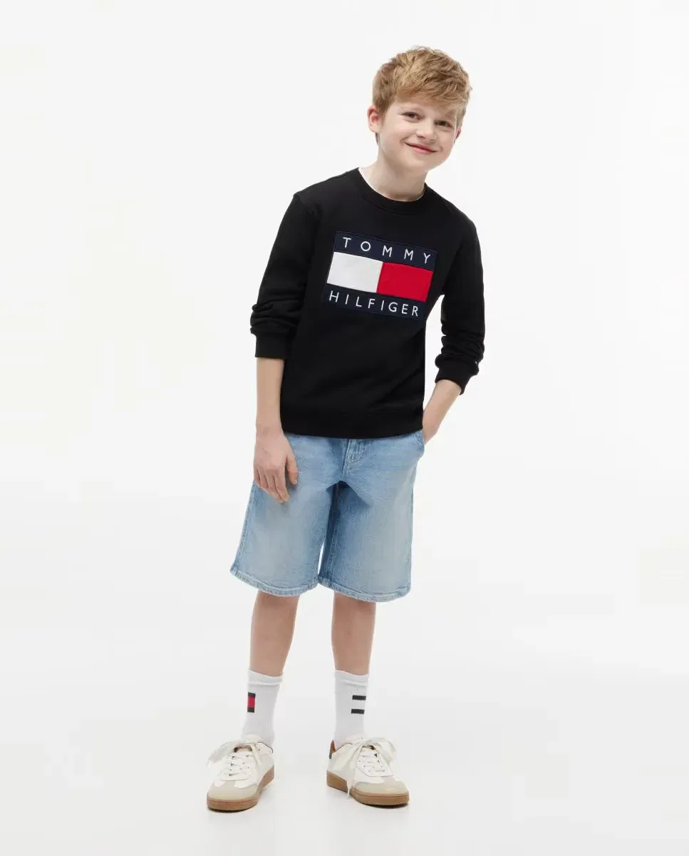 Детское худи для мальчиков с длинным рукавом Tommy Hilfiger, Negro — фото 4