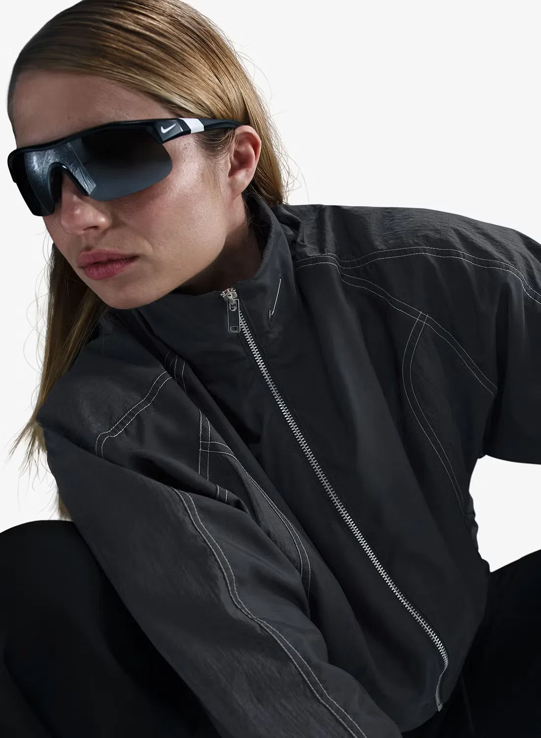 Куртка укороченная на молнии Nsw woven street Nike, антрацитовый — фото 4