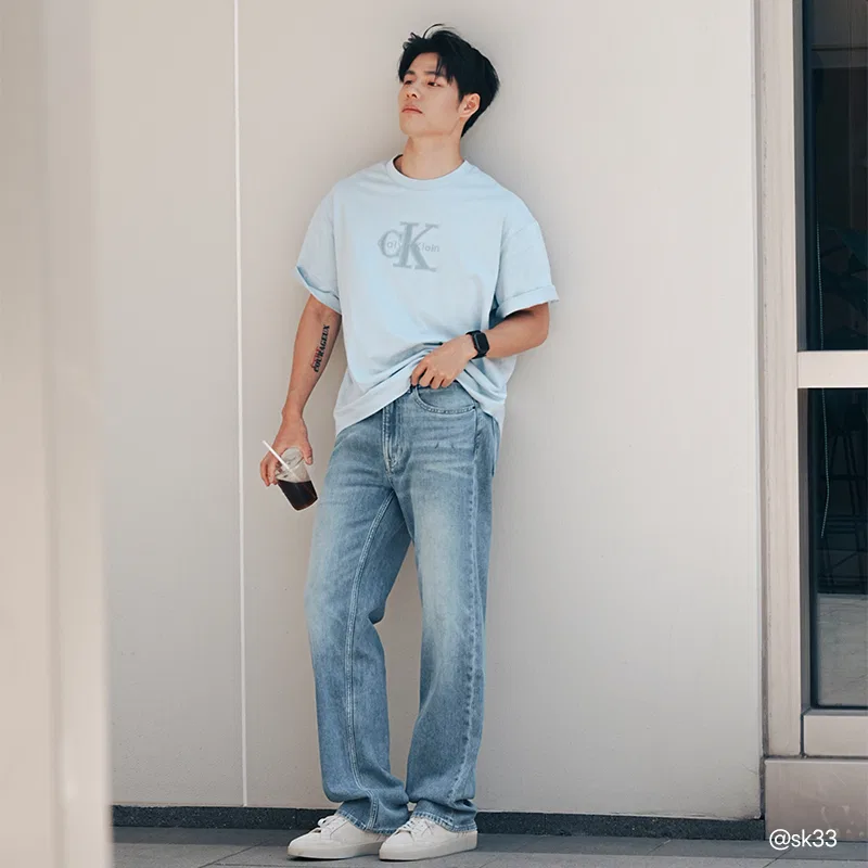 Мужские джинсы прямого кроя X3D-Denim Light Blue Calvin Klein, X3D-Denim Light Blue — фото 4
