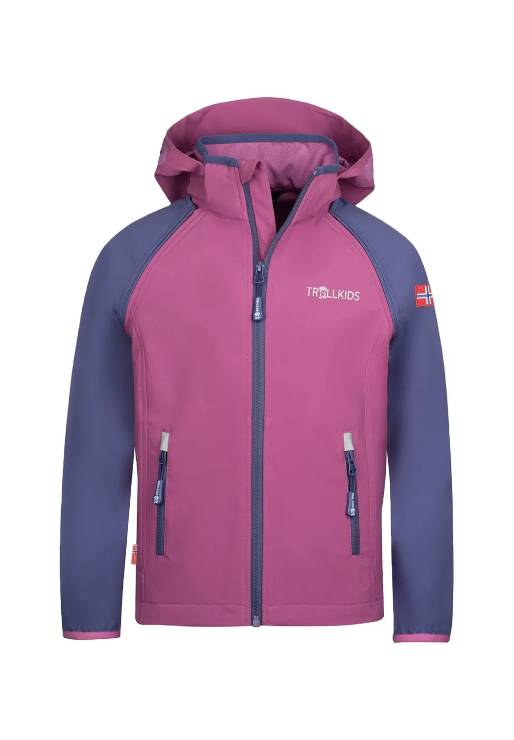 819 - куртка для активного отдыха Trollkids, Mallow Pink/Violet Blue