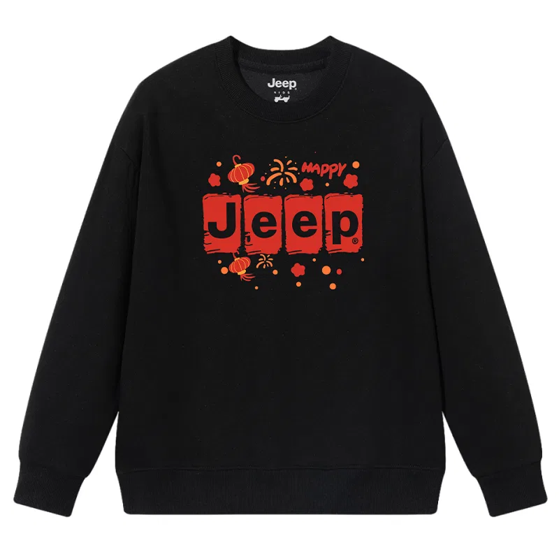 Детское худи с круглым вырезом, утепленное, Jeep, New Year Red Heavyweight — фото 4