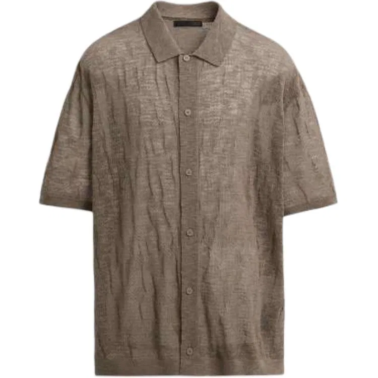 Мужская рубашка с отложным воротником Brown/Dark Taupe ZARA