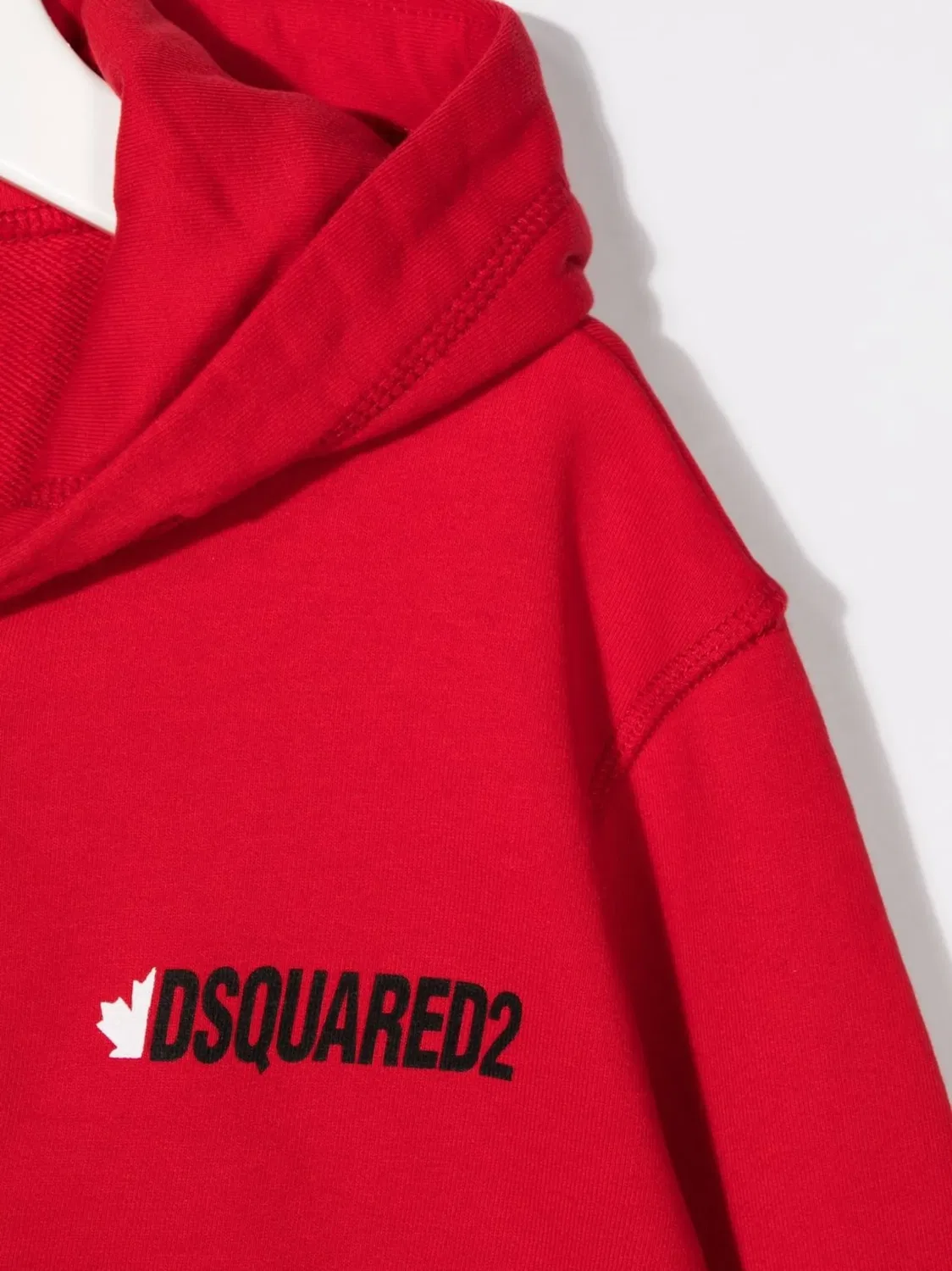 Худи с логотипом и молнией DSQUARED2, красный — фото 2