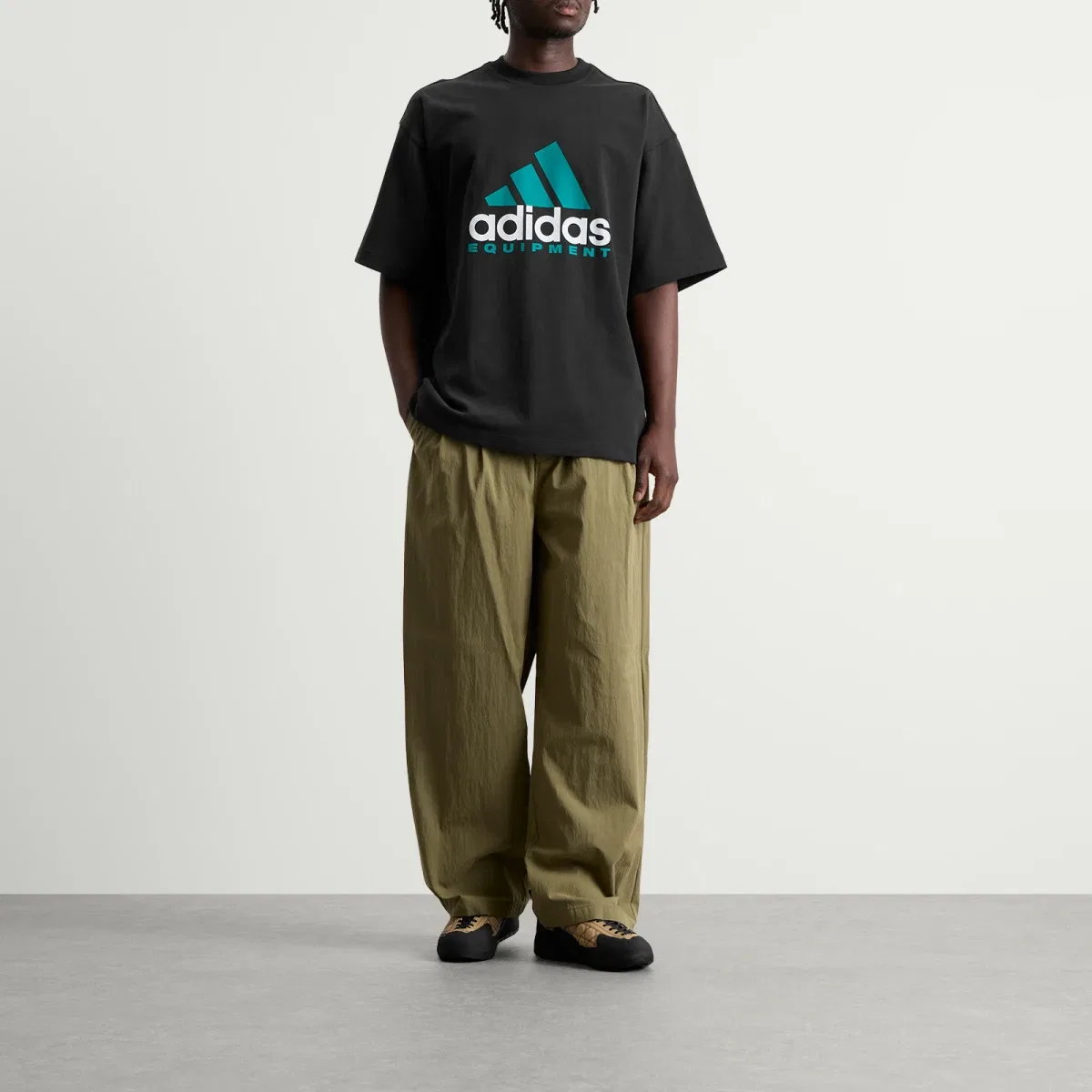 Футболка с принтом EQT No Wash Logo Adidas, Black — фото 4