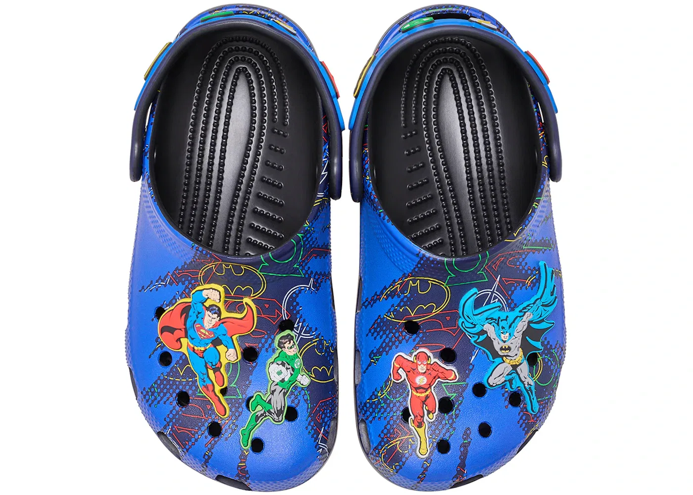 Детские сабо-клоги Justice League Crocs, Blue/Black — фото 2