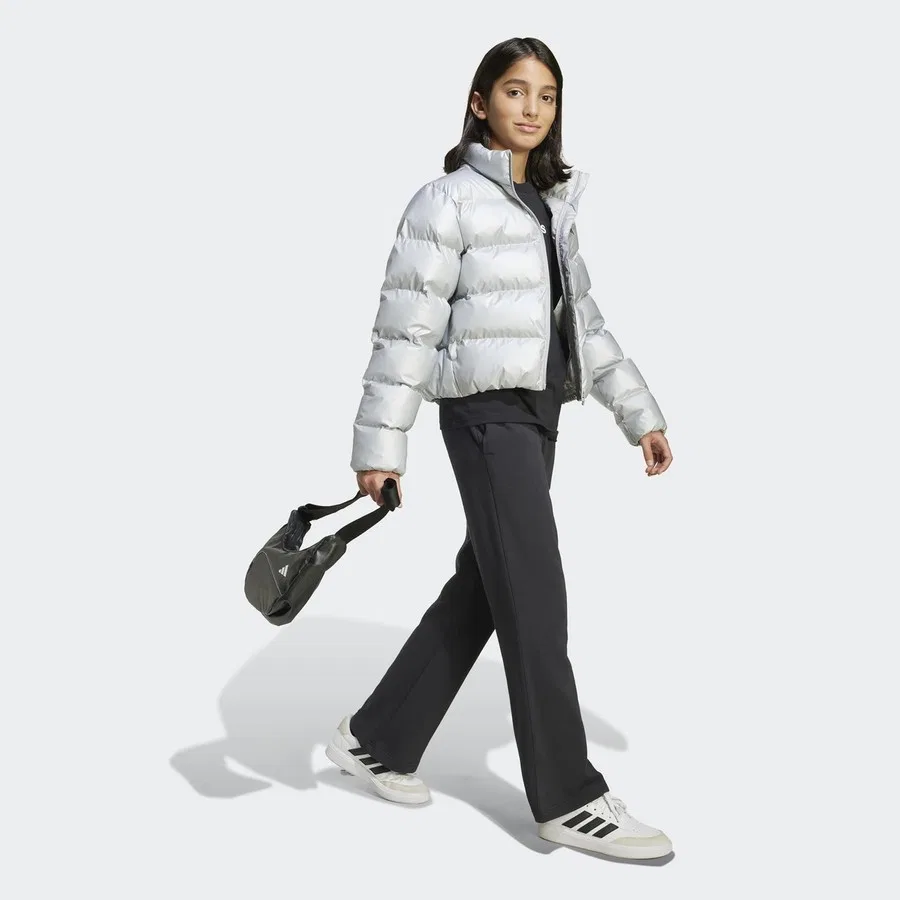 Детская куртка с длинным рукавом J Sd Glam Jkt adidas, Серебристый — фото 3