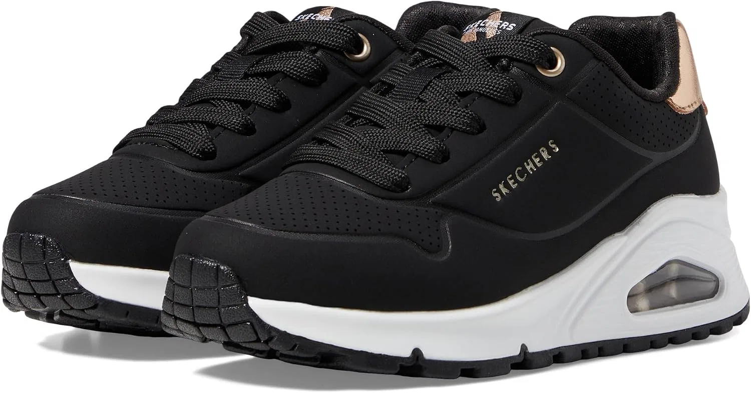 Детские кроссовки для девочек с блестками UNO Gen1 Skechers, Black — фото 2