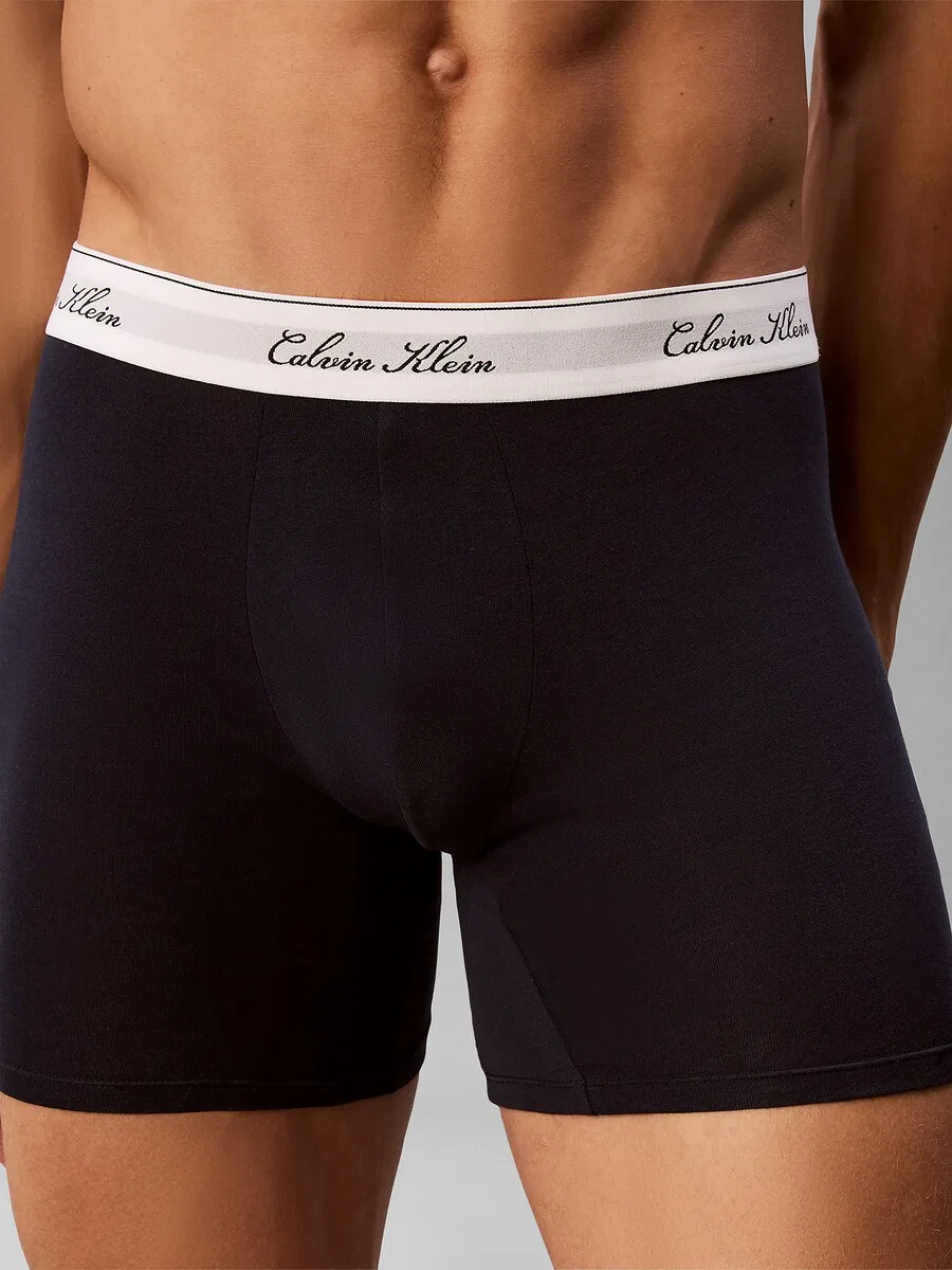 Боксерские шорты Calvin Klein в темно-синем, сером и черном цветах — фото 3