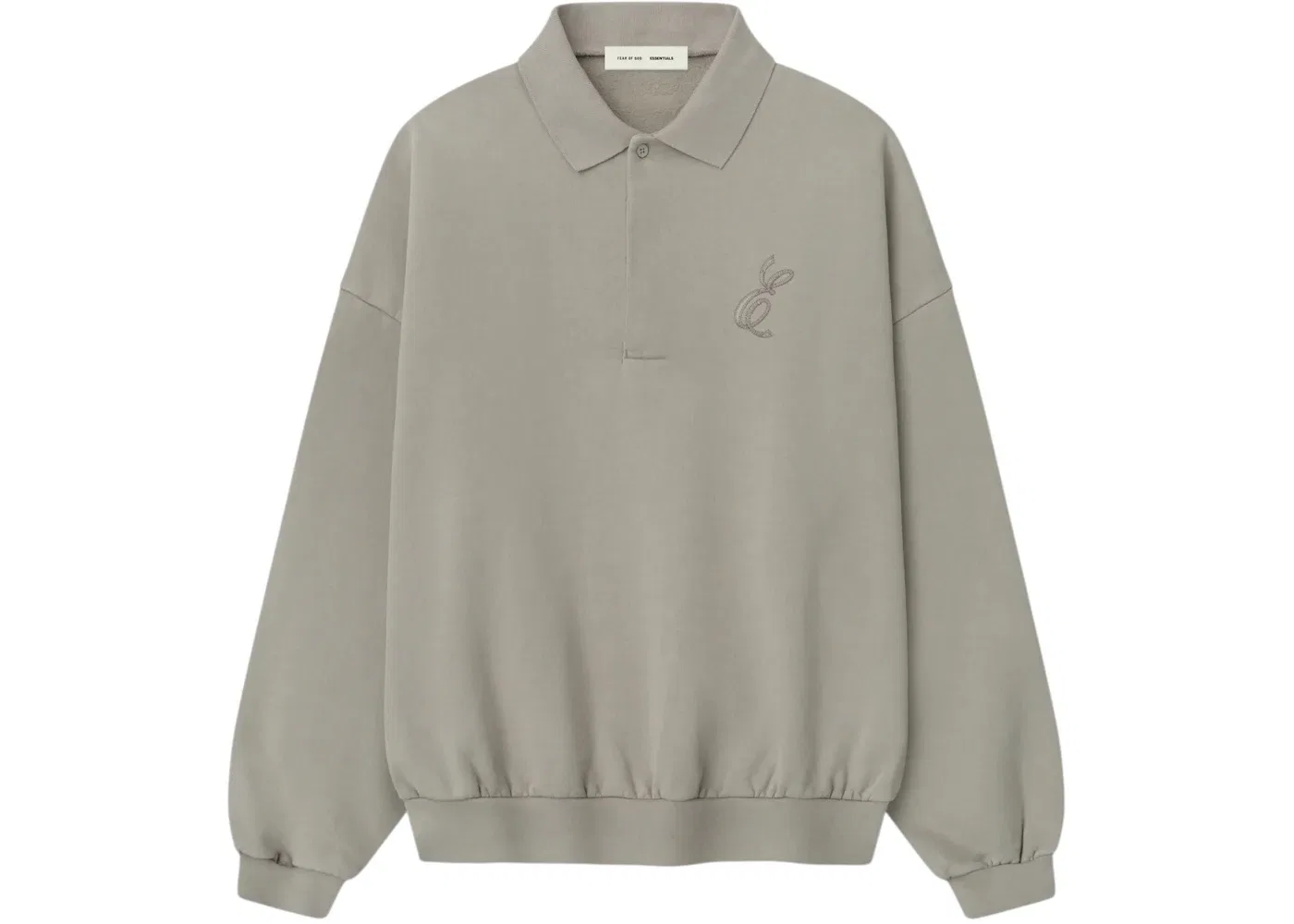 Мужской свитшот с вышивкой Essentials Classic Polo Fear of God, Smoke Grey