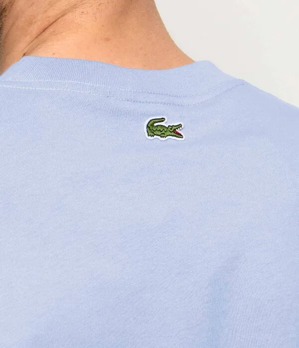 Мужская футболка Lacoste Azzurro с круглым вырезом — фото 4