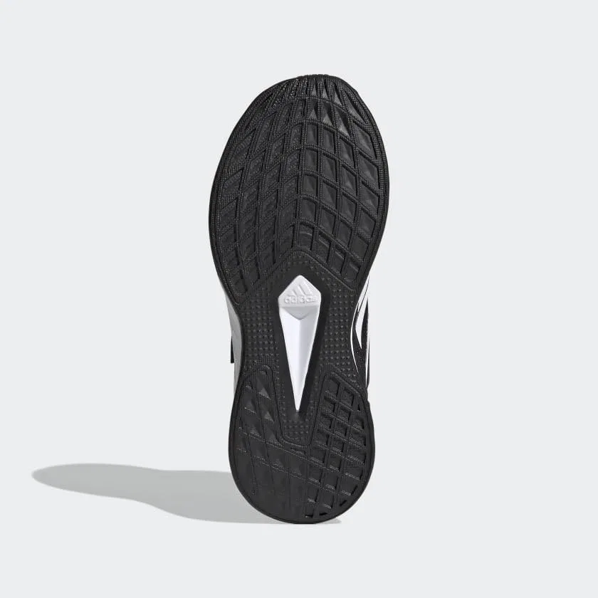 Детские кроссовки для мальчиков с полосками Adidas Duramo 10, Black White Black Elastic — фото 4