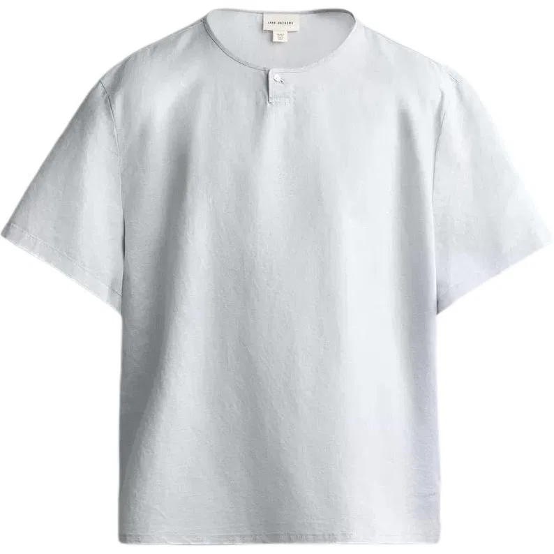 Мужская рубашка с круглым вырезом Light Sky Blue ZARA, Light Sky Blue
