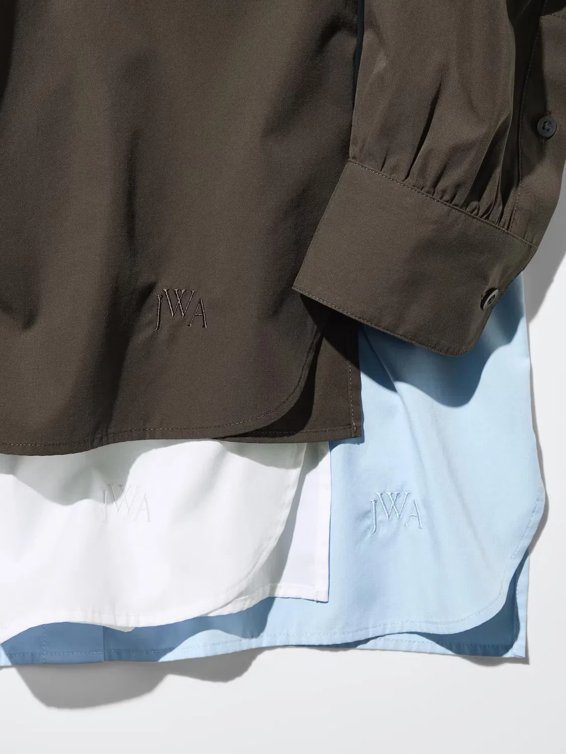 Рубашка Uniqlo, хлопковая, объемные рукава, белый — фото 4
