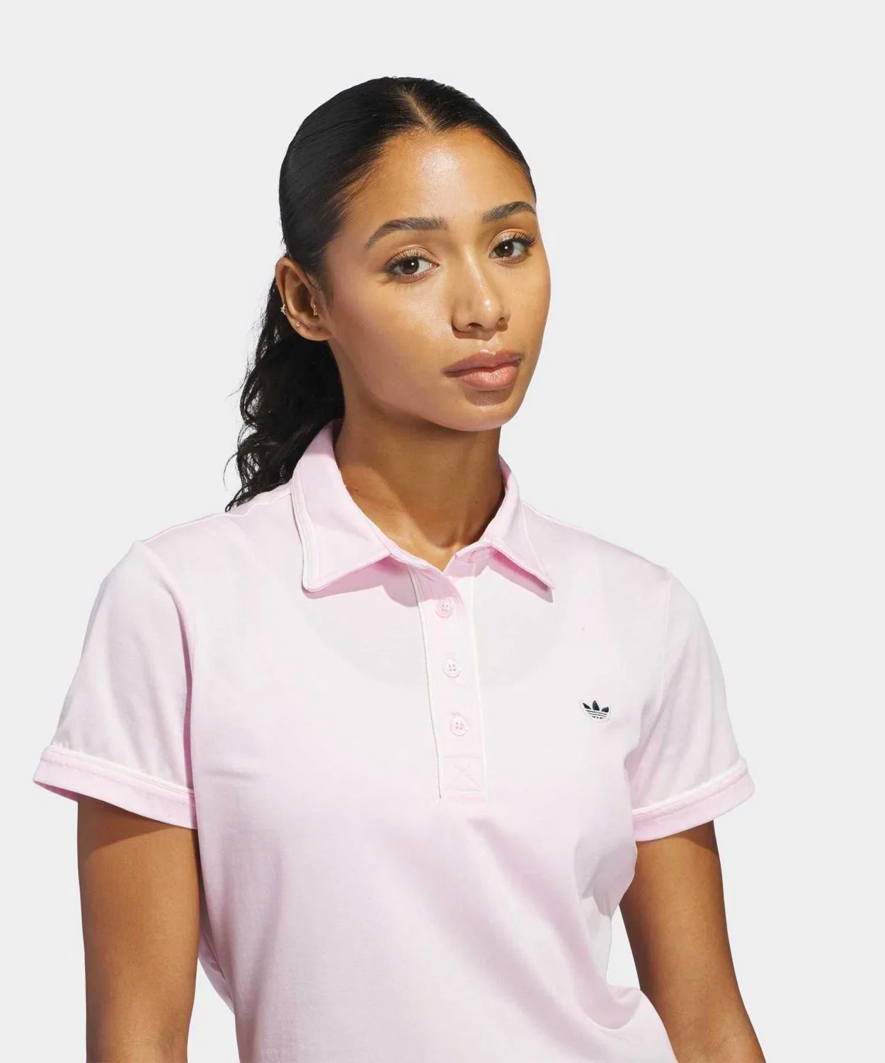 Женское поло с коротким рукавом Solid Polo Adidas, Розовый — фото 3
