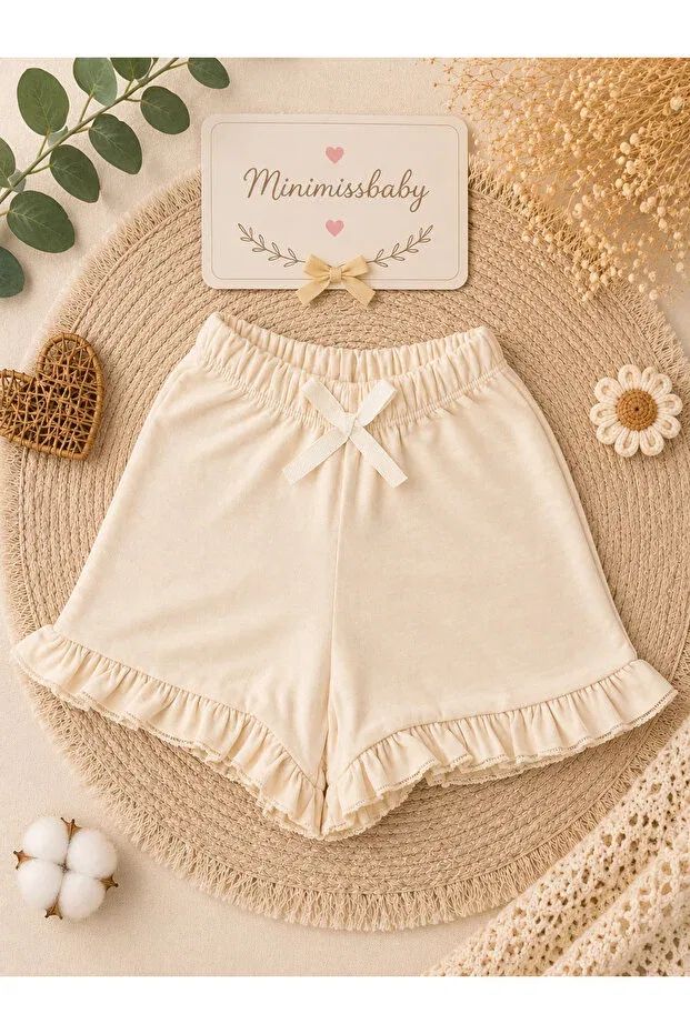 Детские шорты для девочек хлопковые набор 3 шт Minimissbaby, Red — фото 4
