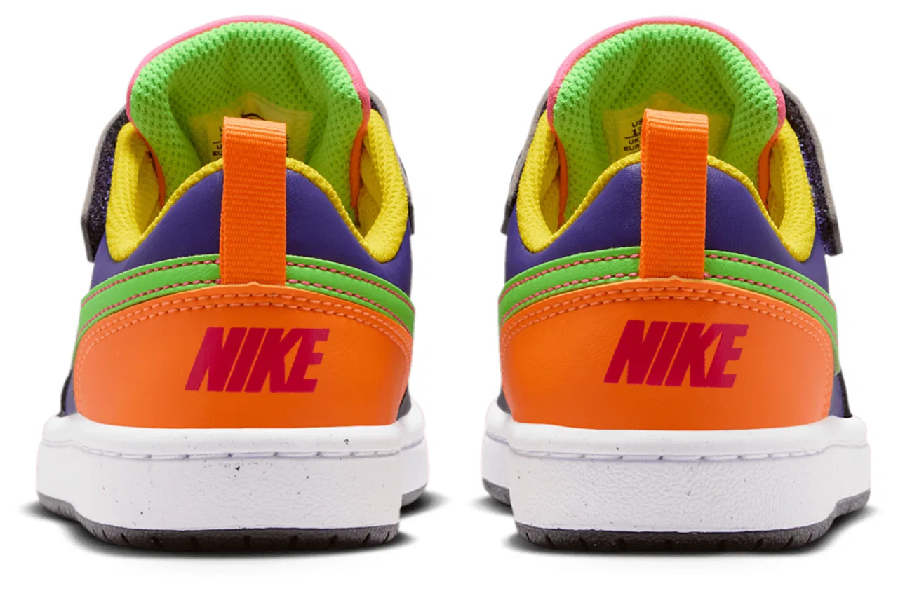 Кроссовки для мальчиков дошкольников Court Borough Low Recraft Nike, цвет Court Purple/Court Purple/Green Strike — фото 3