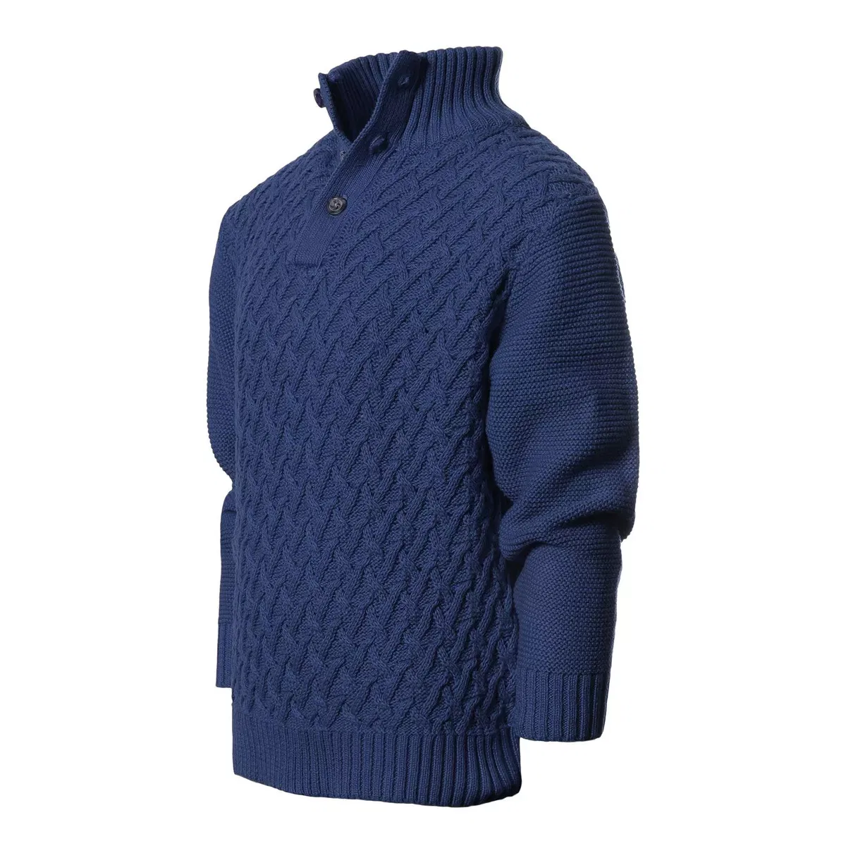 Детский джемпер с имитацией воротника-стойки GIOBERTI, Royal Blue — фото 3