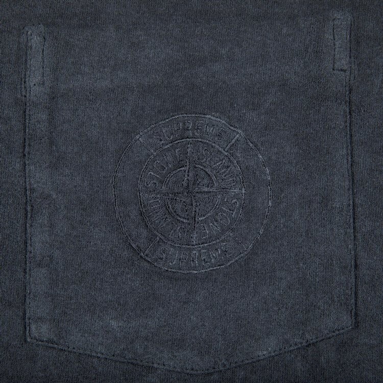 Футболка Supreme x Stone Island Pocket T-Shirt 'Black', черный — фото 3