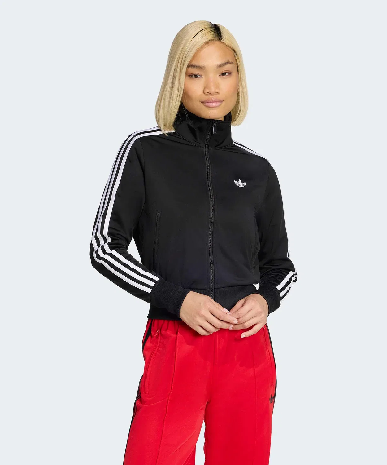 Женская куртка-олимпийка с молнией Firebird Classic Track Top Adidas, Black — фото 4